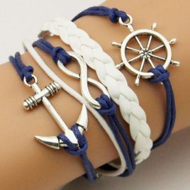 New Handmade Braided Cords & Anchor Bracelet – #Freeshipping For A Limited Time Only!!!