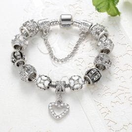 Fashionable Silver Plated Charms bracelet – #Freeshipping While Supplies Last!!!