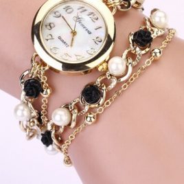 New Fashion Pearl and Rose Chain Bracelet Watch – #FreeShipping For A Limited Time Only!!!